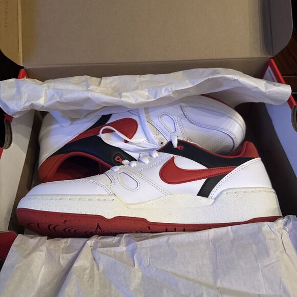New Size 11.5 Nike FB1362-102 Men\'s Full Force Low Shoes Sneaker Red White main image 15